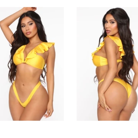 Fashion Nova Swim 2 Piece Yellow Bikini Set Poshmark